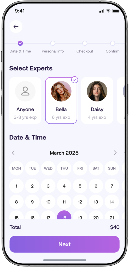 Blissbo - Select Date & Time